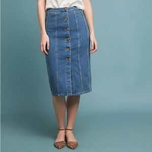 PILCRO by Anthropologie Denim Pencil Skirt
